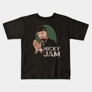 Nicky Jam Portrait Kids T-Shirt